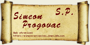 Simeon Progovac vizit kartica